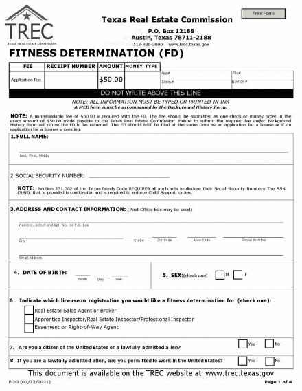 Fitness Determination Trec