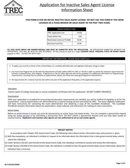 Real Estate Commission Statement Template from www.trec.texas.gov